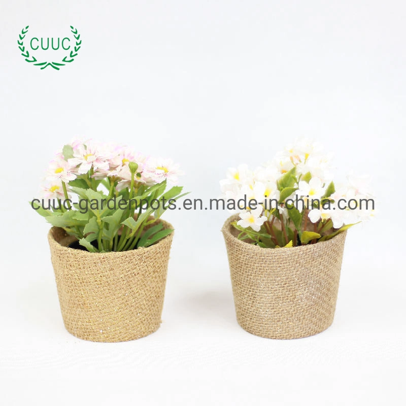 Small Flower Pot Fabric Flower Vase Modern Minimalist Flower Basket Cute Indoor Office Storage