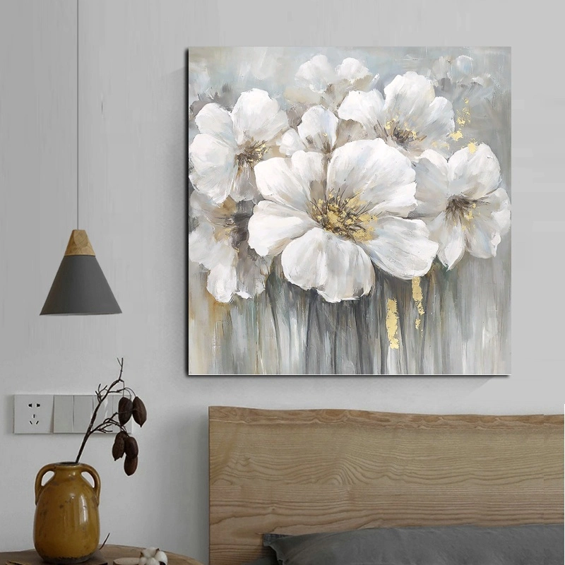 Flower Floral Wall Art Oil Painting Handmade Cheap Home Decor Modern Artistic Simple Design Canvas Custom