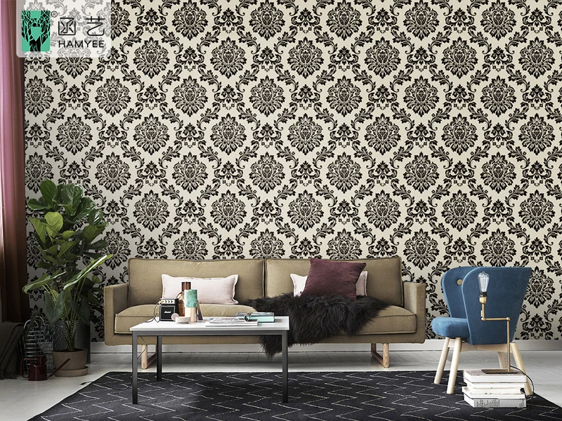 2022 Luxury Modern PVC Wall Paper Waterproof Floral Papier Peint Dinding 3D Home Wallpaper for Bedroom