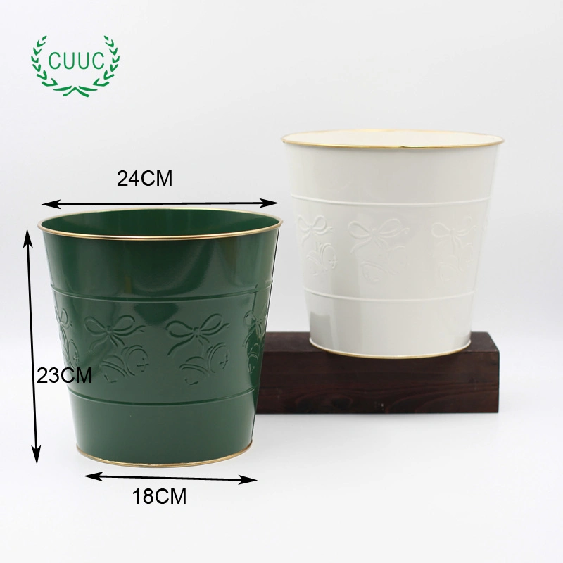 Galvanized Planter Metal Flower Pot Planters Metal Flower Bucket Wedding Home Decoration