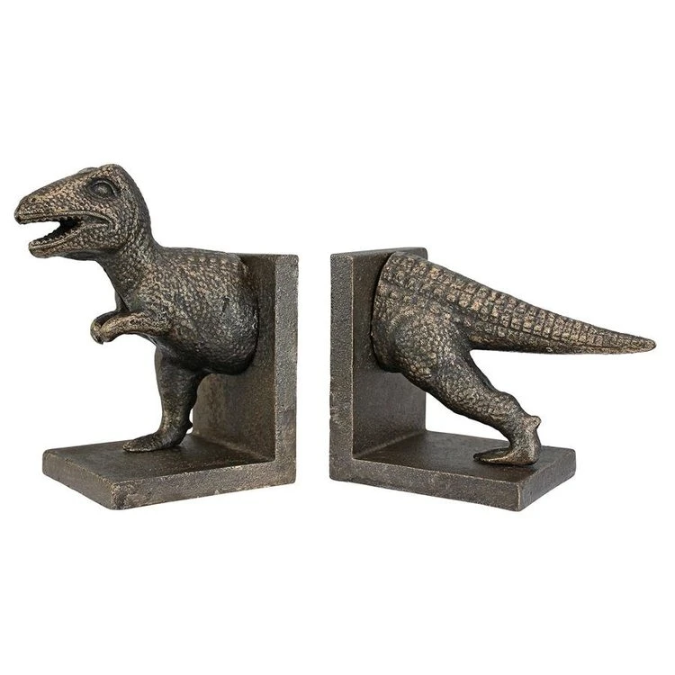 Modern Sculptural Resin Craft Tyrannosaurus Rex Bookend Home Office Decor