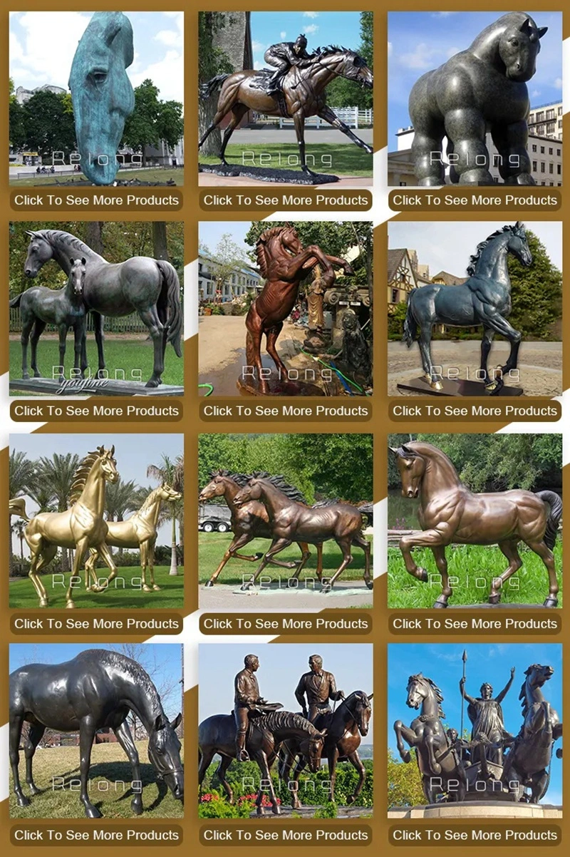 Outdoor Classic High-Quality Metal Garden Park Decoration Large Bronze Casting Jumping Horse Sculpture Manufacturer